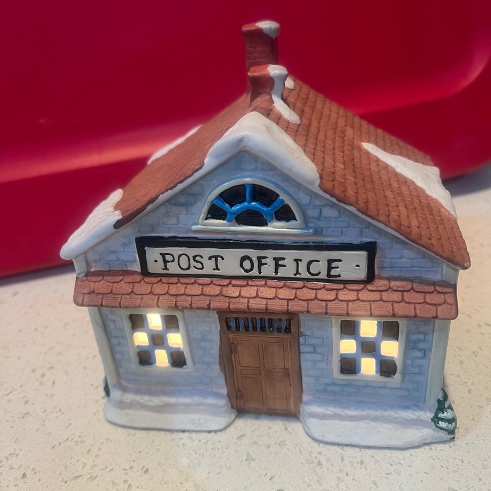 Charming Post Office‎ Holiday Decor - Brown and White